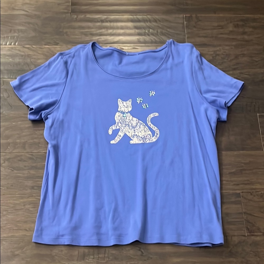 Cat Butterfly T Shirt Womens XL ? See measurements